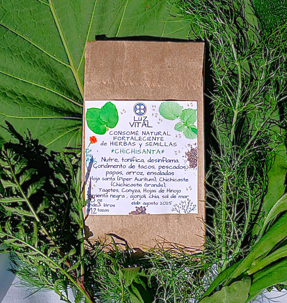 Organic artisanal hand made soup mix CHICHISANTA. Desinflama, nutre, provee minerales y Vitaminas.