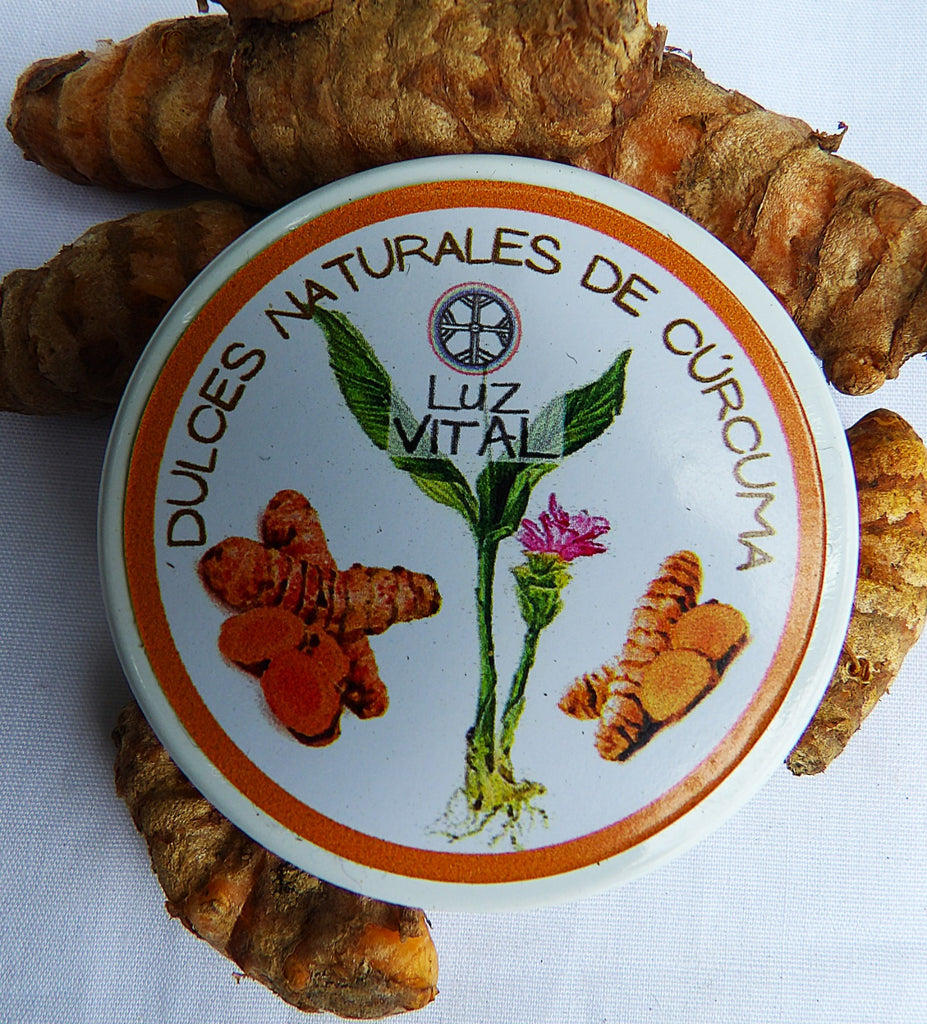 Organic artesanal natural candy de Cúrcuma. Desinflamante, antioxidante, mejora la digestión, sube las defensas.