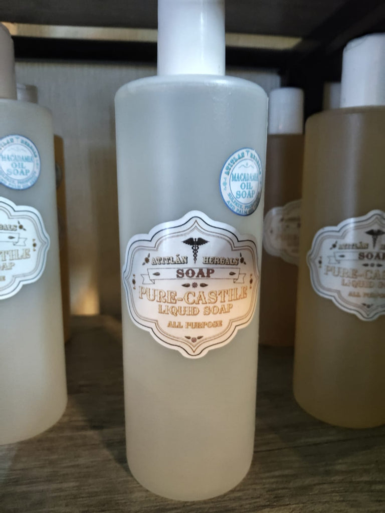 Vegan sustainable Castille soap. Regenerative macadamia oil, biodegradable, gentle for sensitive skin wellness.