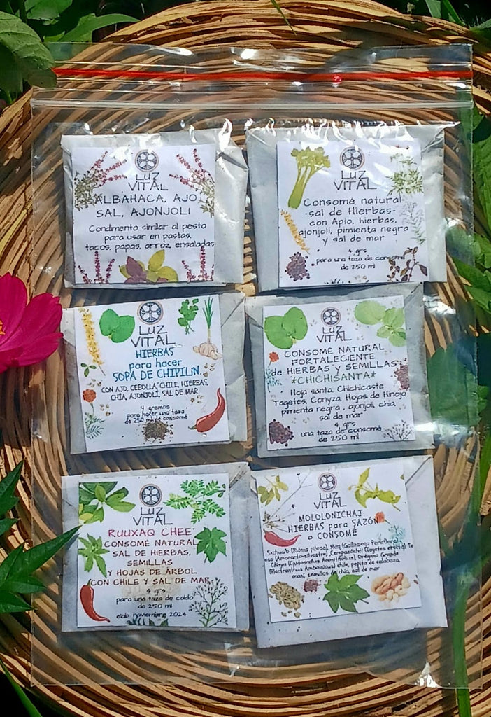 Organic artisanal hand made soupmix sampler. 6 portions with clean ingredients for purity and wellness.