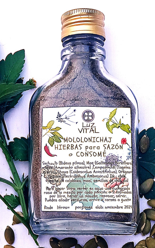 Organic artisanal hand made soup mix MOLOLON ICH'AJ. Digestiva, tónica hépato-biliar, antioxidante.