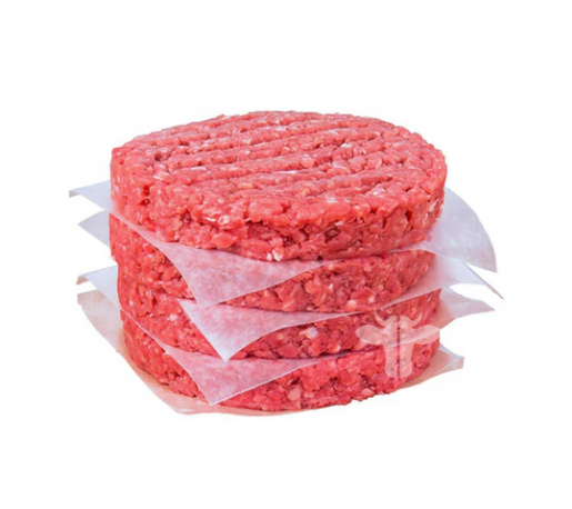 Raw, pastured grass-fed beef hamburger patties. Sustainable and regenerative beef sourcing for nutrient dense meals.