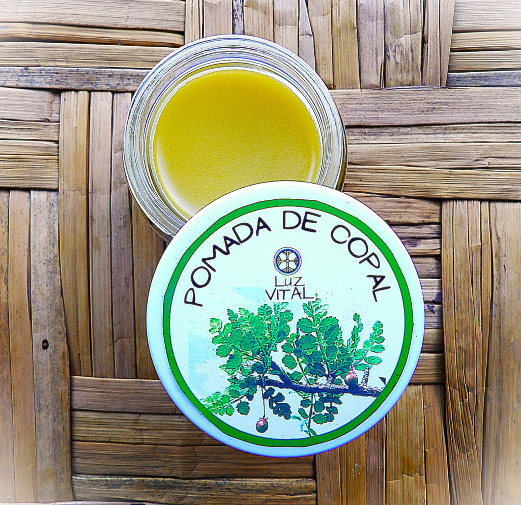 Organic artisanal natural healing balm, Pomada de Copal. Desinflama músculos y articulaciones, mejora el estado de ánimo.