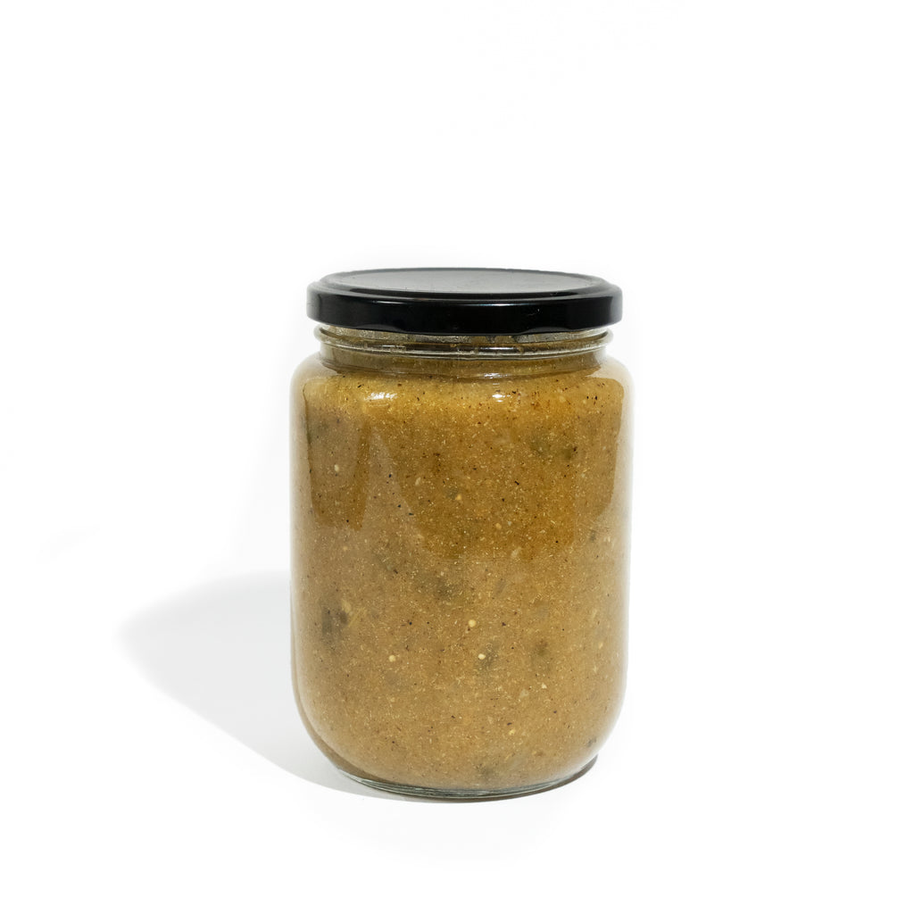 Organic artisanal hand made salsa with herbs, spices and miltomate. Clean ingredients for wellness.
