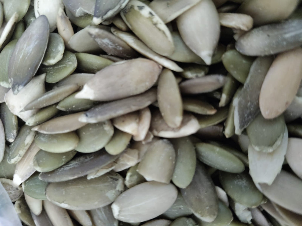 Minimally processed, sustainable pumpkin seeds (Pepitoria). Regenerative, nutrient dense for heart wellness.