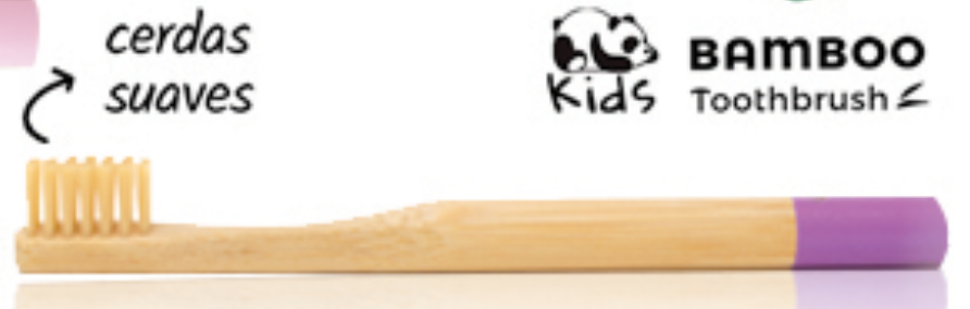 Bamboo toothbrush for children with soft bristles. Sustainable and regenerative dental care for kids.