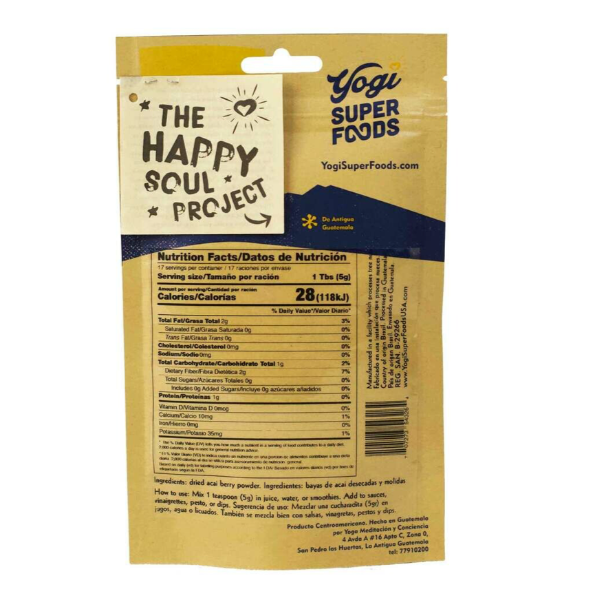 All natural sustainable ground acai superfood. Regenerative, anti-oxidant, supports heart and brain wellness.