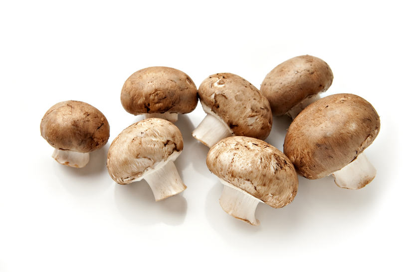 Close-up of fresh, organic Crimini mushrooms. Sustainable and regenerative cultivation ensures nutrient rich, ethical sourcing.
