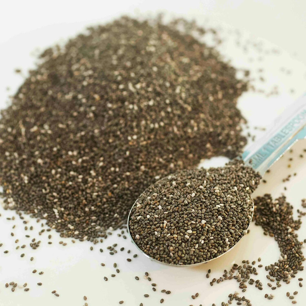 Organic sustainable chia seeds. Regenerative superfood, high fiber, supports brain and cardiovascular wellness.